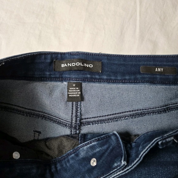 BANDOLINO AMY Jeans Stretch Denim Straight Leg Jeans Size 12 EUC - Picture 6 of 7